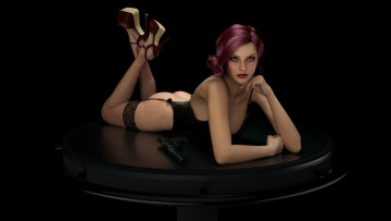 Картинка 3д+графика люди+ people девушка взгляд фон