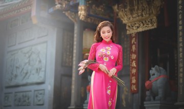 Картинка девушки -unsort+ азиатки девушка цветы