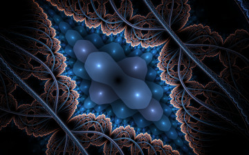 Картинка 3д+графика фракталы+ fractal цвета фон узор