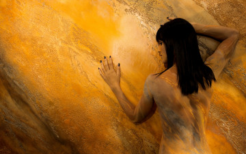 Картинка девушки -unsort+ креатив цвет краска девушка