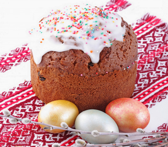 Обои картинки фото праздничные, пасха, яйца, выпечка