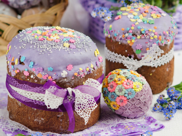 Обои картинки фото праздничные, пасха, яйца, выпечка