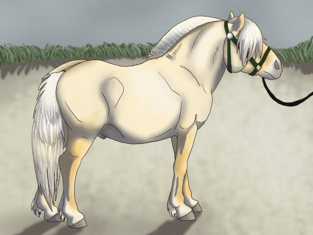 Обои картинки фото рисованное, животные,  лошади, фон, лошадь