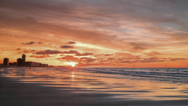 Обои картинки фото природа, восходы, закаты, sunset, закат, oostende, море