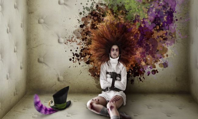 Обои картинки фото девушки, -unsort , креатив, палата, болезнь, девушка