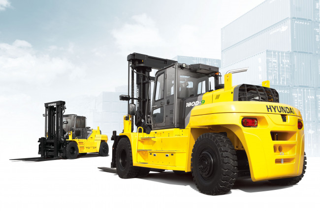 Обои картинки фото техника, автопогрузчики, hyundai