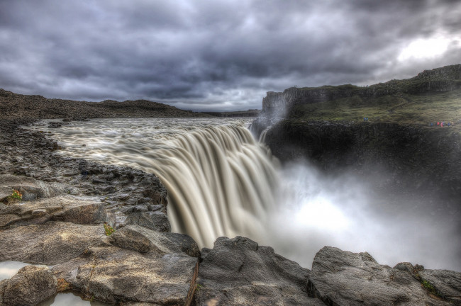 Обои картинки фото природа, водопады, водопад, обрыв, река