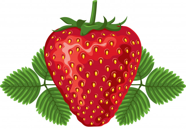 Обои картинки фото векторная графика, еда , food, ягоды, листья, фон, клубника