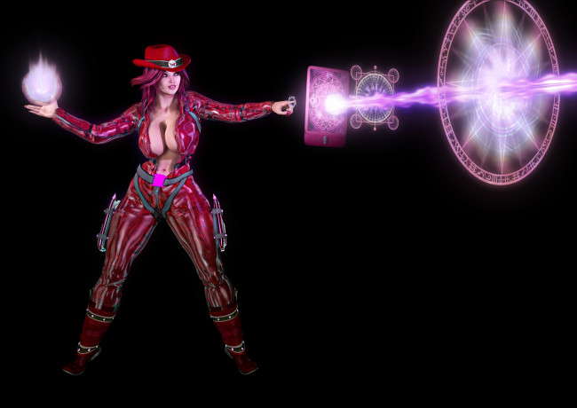 Обои картинки фото 3д графика, фантазия , fantasy, девушка, взгляд, фон, магия