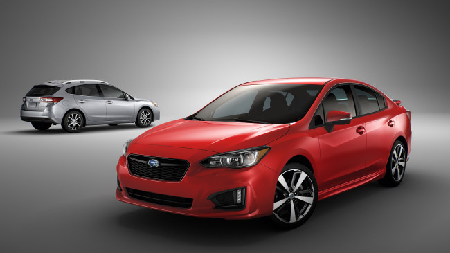 Обои картинки фото автомобили, subaru, 2016г, impreza