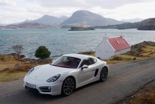 Обои картинки фото автомобили, porsche, 2013, г, 981c, uk-spec, cayman