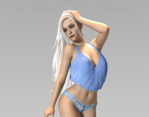 Картинка 3д+графика люди+ people девушка фон взгляд