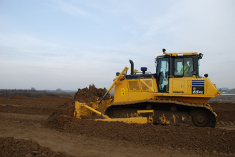 Картинка техника бульдозеры komatsu
