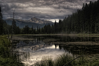 Картинка природа реки озера горы деревья лес озеро облака пейзаж