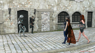 Картинка 3д+графика фантазия+ fantasy девушки взгляд фон существо