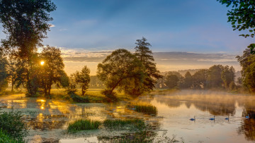 Картинка природа реки озера рассвет