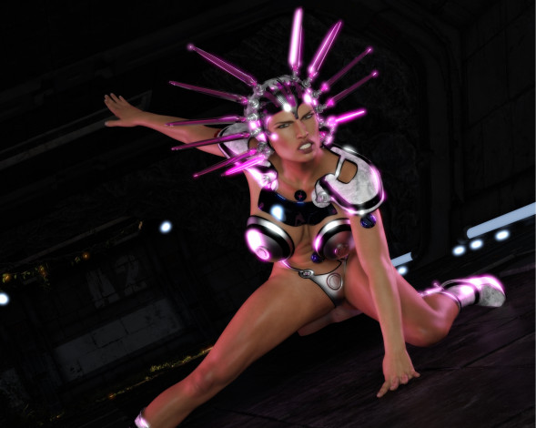 Обои картинки фото 3д графика, фантазия , fantasy, фон, взгляд, девушка