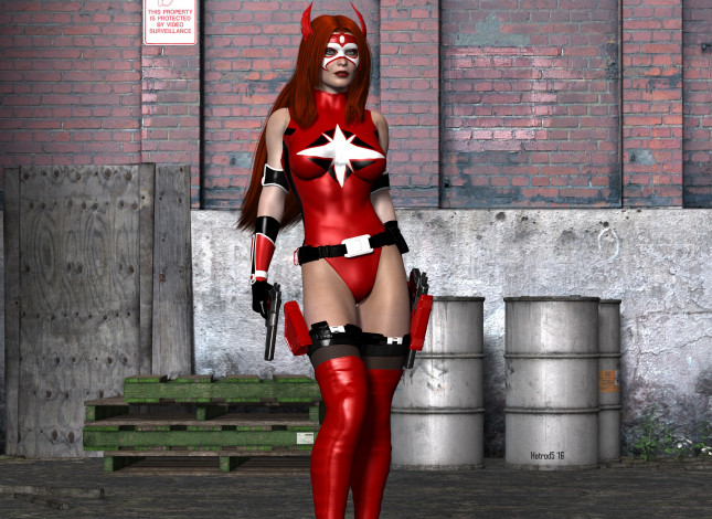 Обои картинки фото 3д графика, существа , creatures, фон, взгляд, девушка