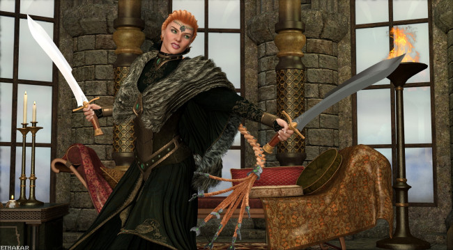 Обои картинки фото 3д графика, амазонки , amazon, фон, взгляд, девушка