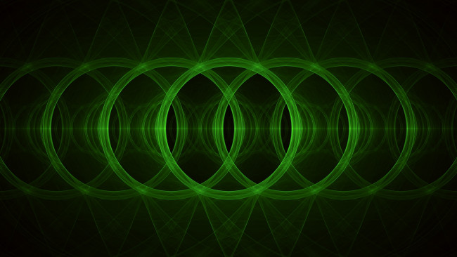 Обои картинки фото 3д графика, абстракция , abstract, зеленые, абстрактные, кольца