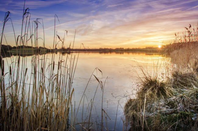 Обои картинки фото природа, реки, озера, рассвет