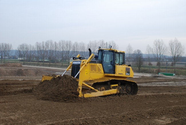 Обои картинки фото техника, бульдозеры, komatsu