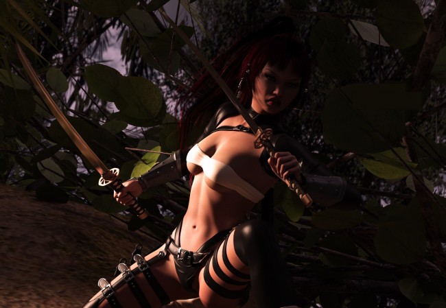 Обои картинки фото 3д графика, фантазия , fantasy, взгляд, фон, девушка