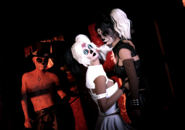 Обои картинки фото 3д графика, фракталы , fractal, фон, взгляд, девушки