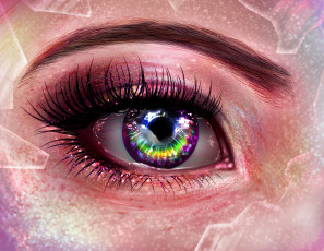 Картинка рисованное -+другое глаз ресницы бровь фон