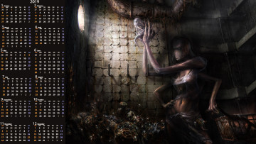 Картинка календари фэнтези свет окно помещение существо