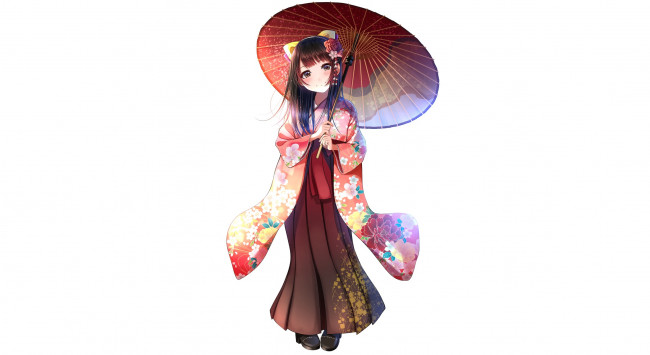 Обои картинки фото аниме, unknown,  другое , взгляд, фон, девушка