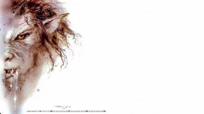 Обои картинки фото календари, фэнтези, существо, демон