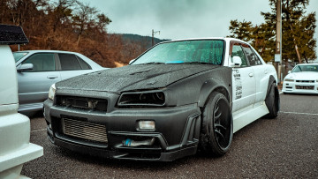 Картинка автомобили выставки+и+уличные+фото nissan skyline gt-r r34