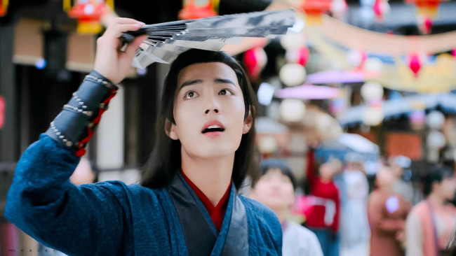 Обои картинки фото кино фильмы, the untamed, вэй, усянь, улица, веер