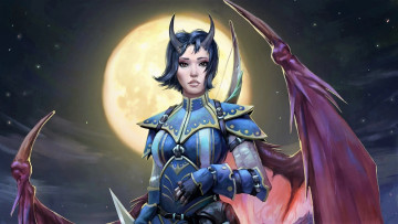 Картинка видео+игры pathfinder +wrath+of+the+righteous девушка рога крылья