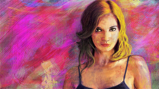 Обои картинки фото рисованное, люди, девушка, лицо