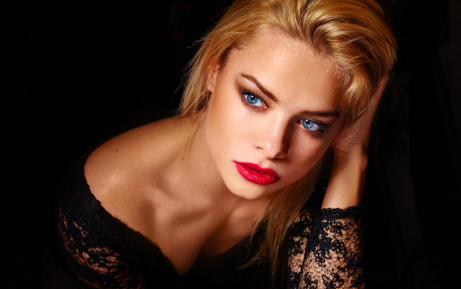 Обои картинки фото девушки, - лица,  портреты, блондинка, лицо