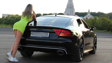 Картинка автомобили -авто+с+девушками красивая девушка audi