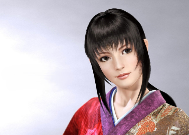 Обои картинки фото видео игры, virtua fighter 5, девушка, лицо, кимоно