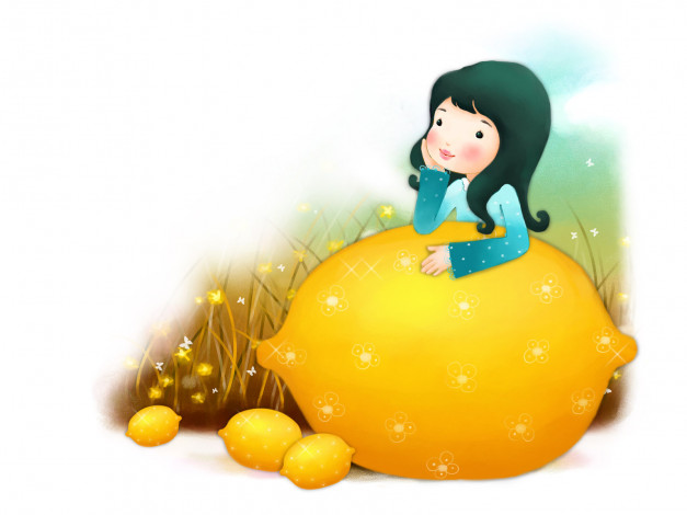 Обои картинки фото рисованные, дети