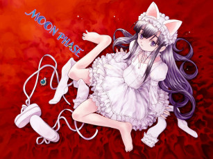 обоя аниме, tsukuyomi, moon, phase