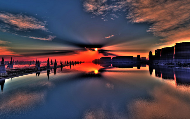 Обои картинки фото природа, восходы, закаты