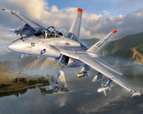 Картинка fa 18f super hornet рисованные армия