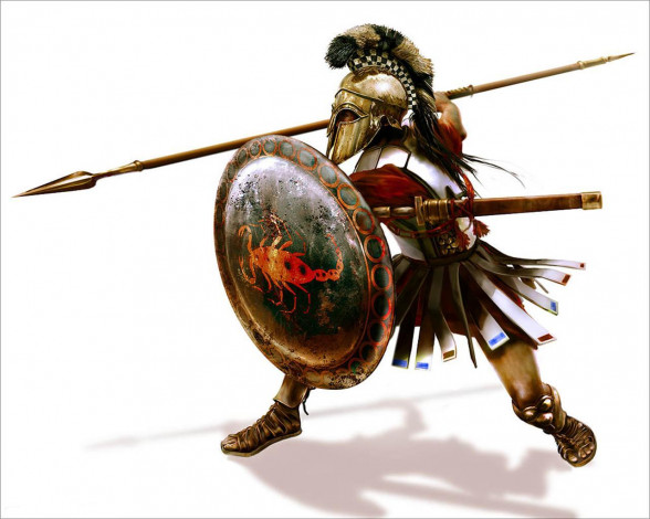 Обои картинки фото hoplite, рисованные, люди