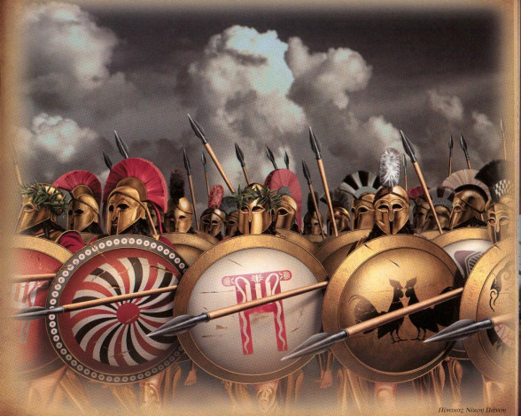Обои картинки фото hoplites, рисованные, люди