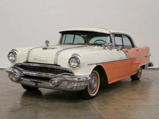 Обои картинки фото pontiac, starchief, catalina, door, hardtop, 1956, автомобили