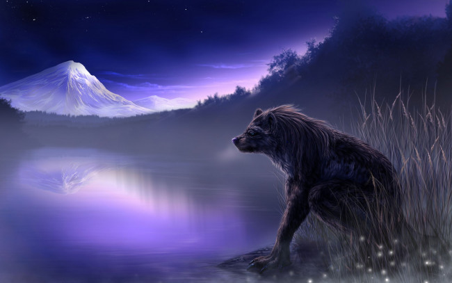 Обои картинки фото рисованные, животные