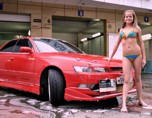 Картинка автомобили авто девушками и девушки