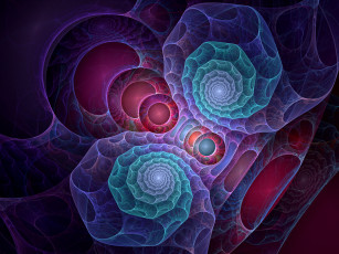 Картинка 3д графика fractal фракталы цвета узор фон