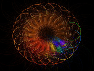 Картинка 3д графика fractal фракталы узор цвета